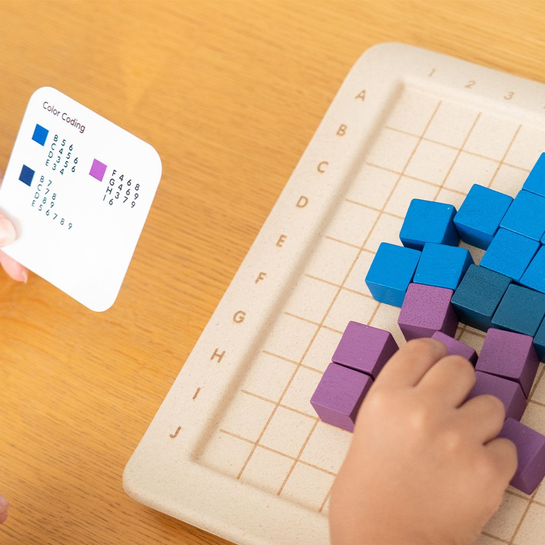 PlanToys Unit Plus Wooden Counting Cubes, 100 Pieces