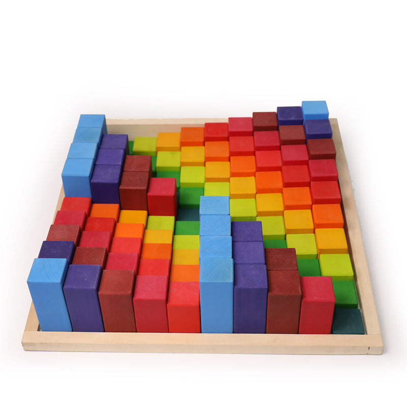 Green Elephant 100-Piece Stained Stepped Counting Blocks – product view
