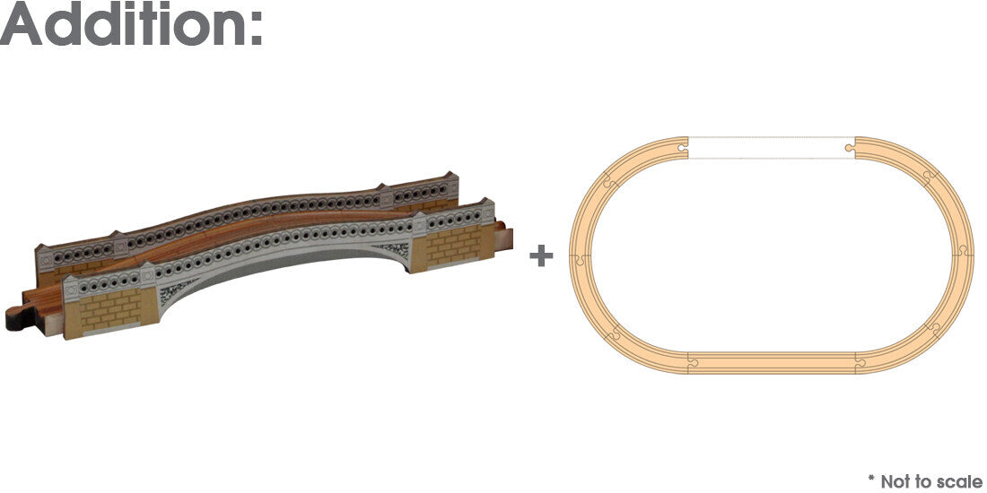 NameTrains Track Bow Bridge | Made in the USA - The Baby Penguin