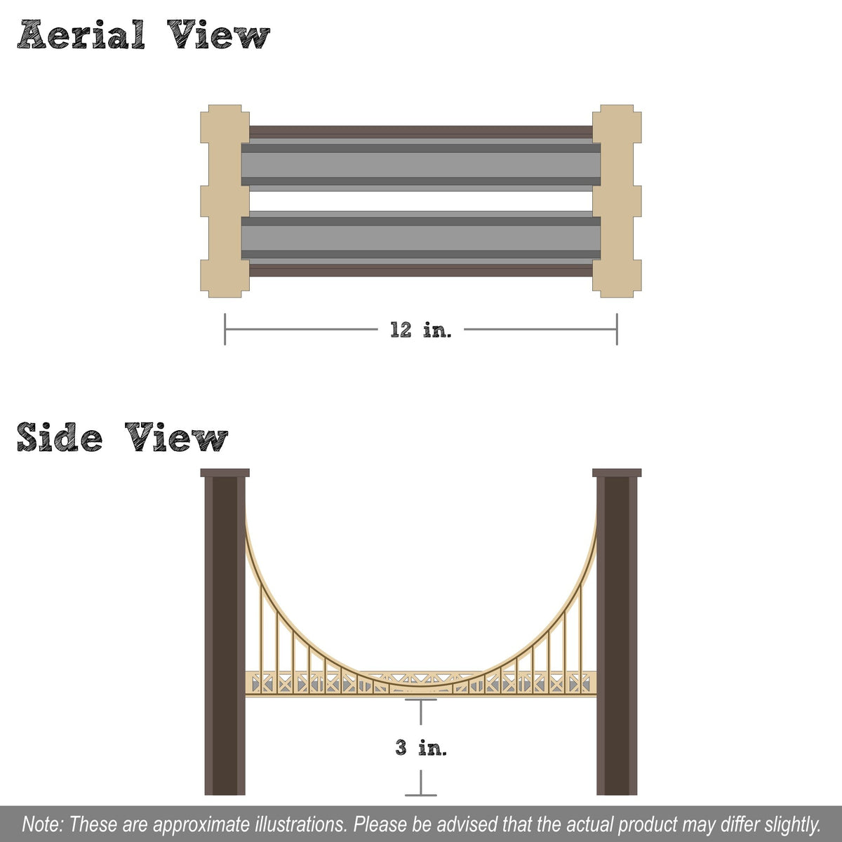 Brooklyn Bridge Train Set | Wooden Train Bridge for NYC Lovers by Maple Landmark – additional product view