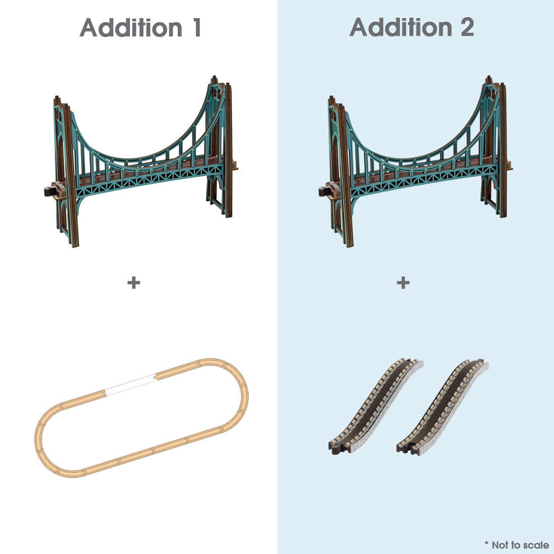 St. Johns Bridge Train Set | Wooden Suspension Bridge | USA - The Baby Penguin