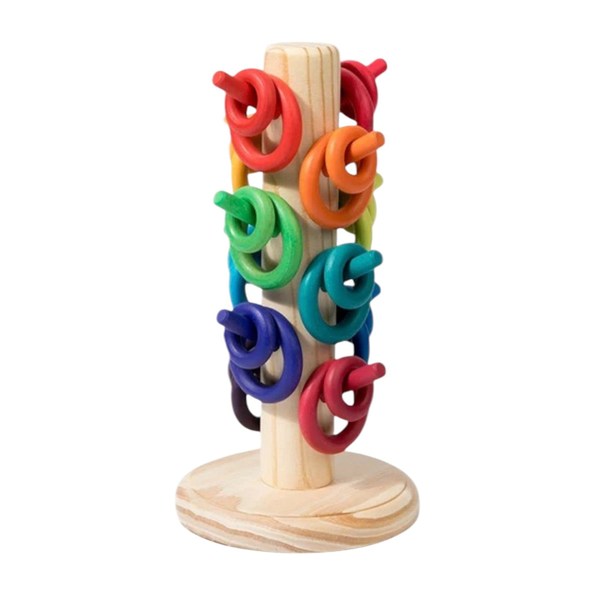 12-Dowel Sorting Tree with 24 Wooden Rings – additional product view