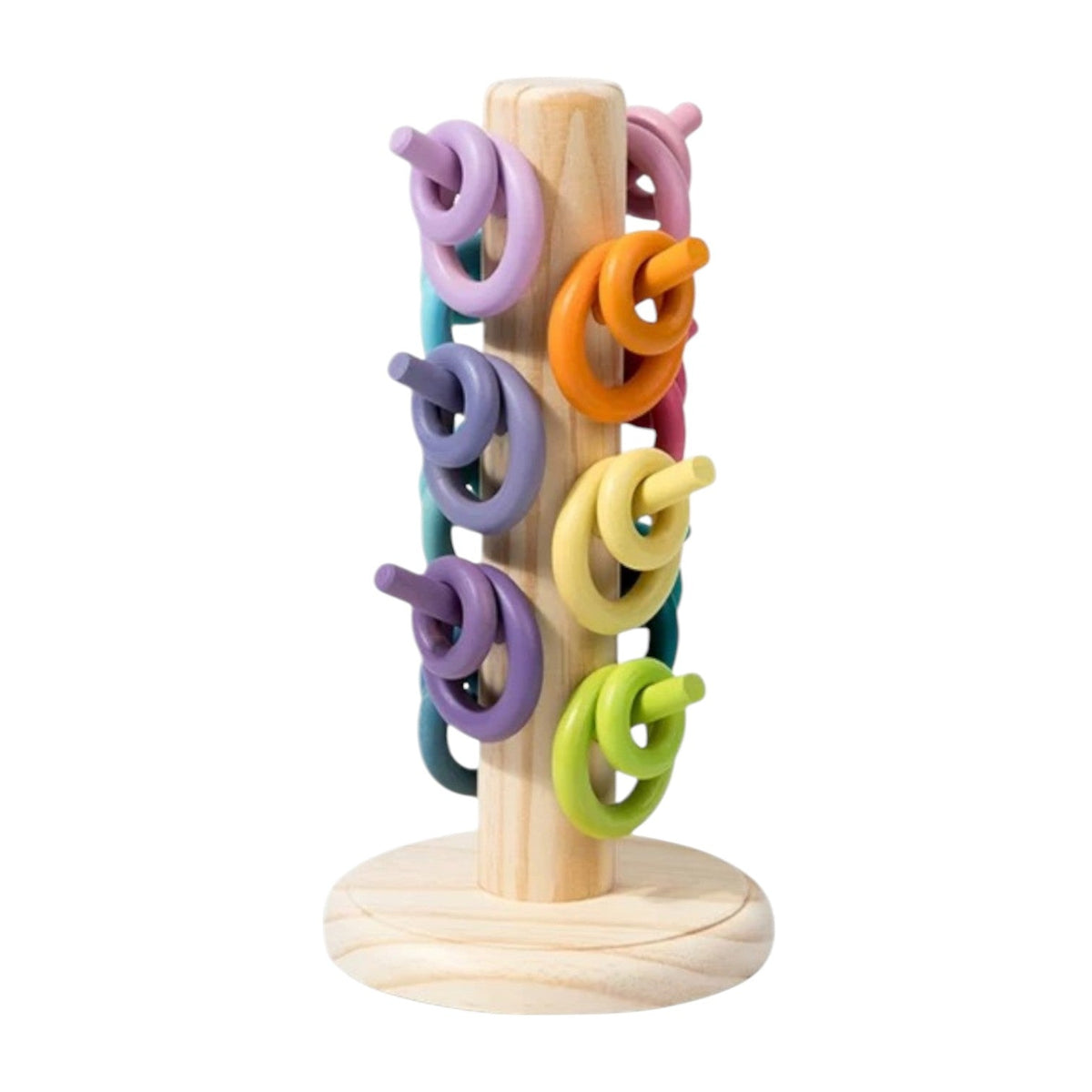 12-Dowel Sorting Tree with 24 Wooden Rings – additional product view
