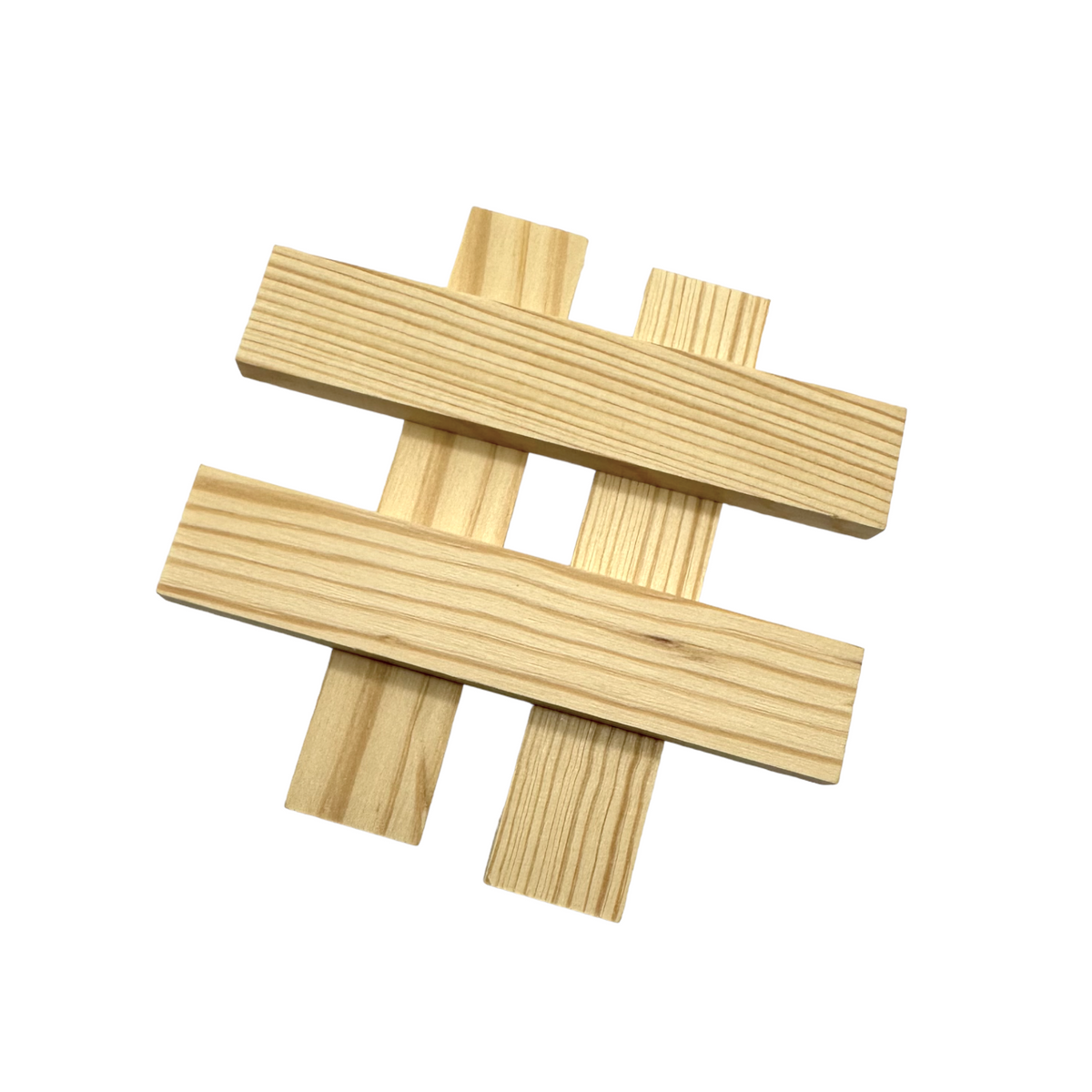 Natural wooden building planks in a simple woven pattern