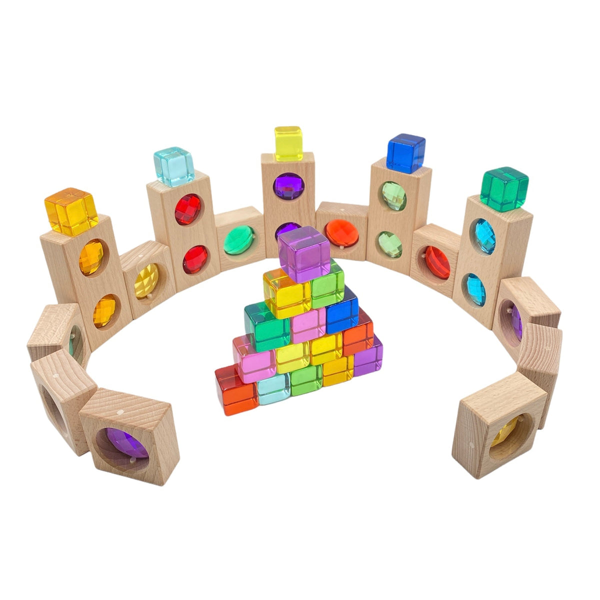 35-Piece Gem Window Block & Lucite Cube Set by Green Elephant Home and Toys – alternate view 5