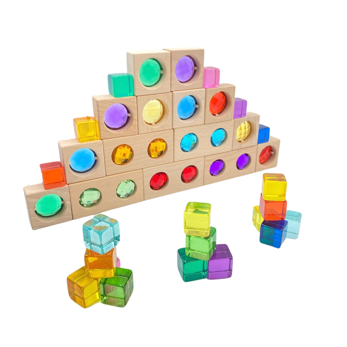 35-Piece Gem Window Block & Lucite Cube Set by Green Elephant Home and Toys – alternate view 6