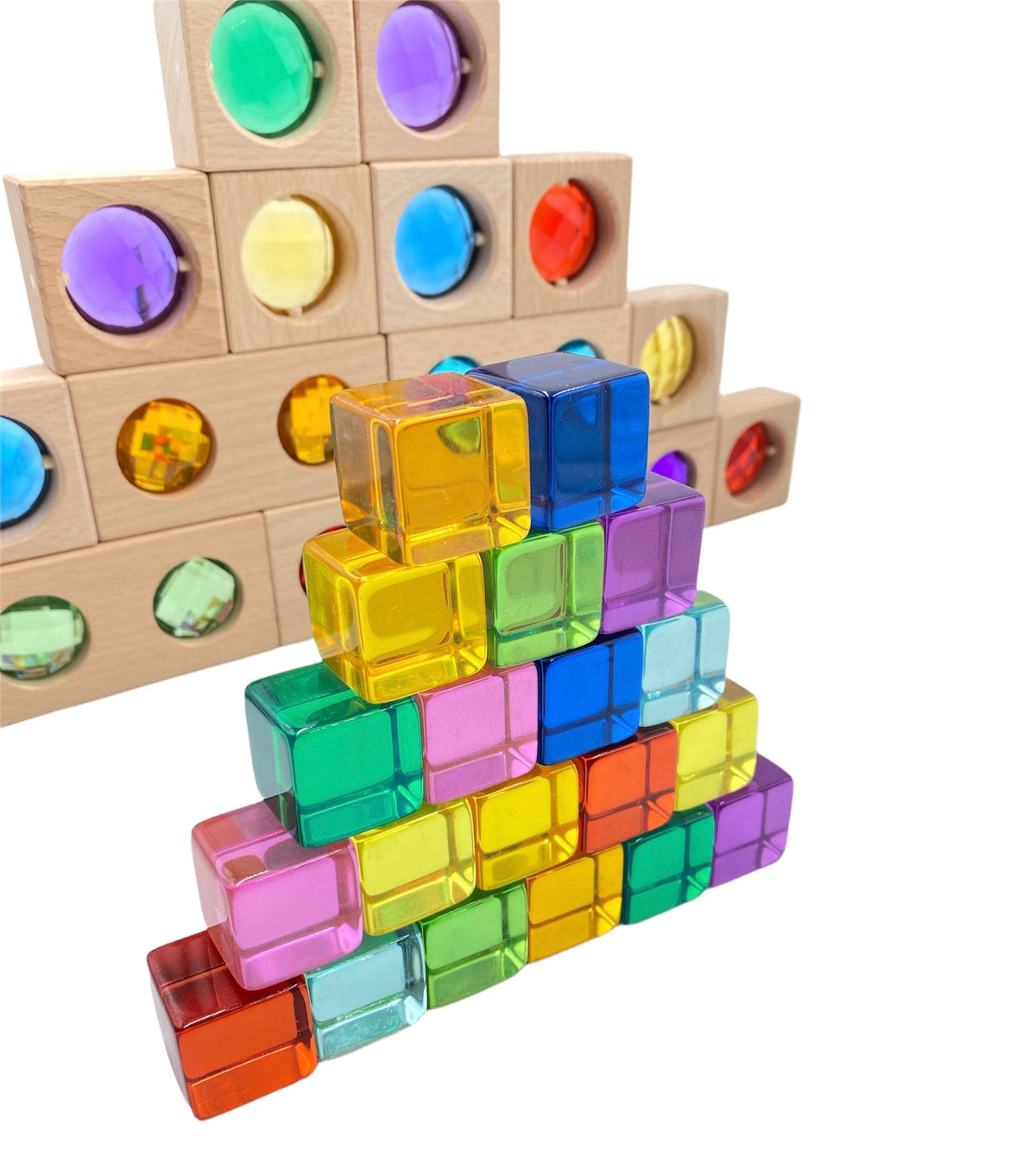 35-Piece Gem Window Block & Lucite Cube Set by Green Elephant Home and Toys – alternate view 7
