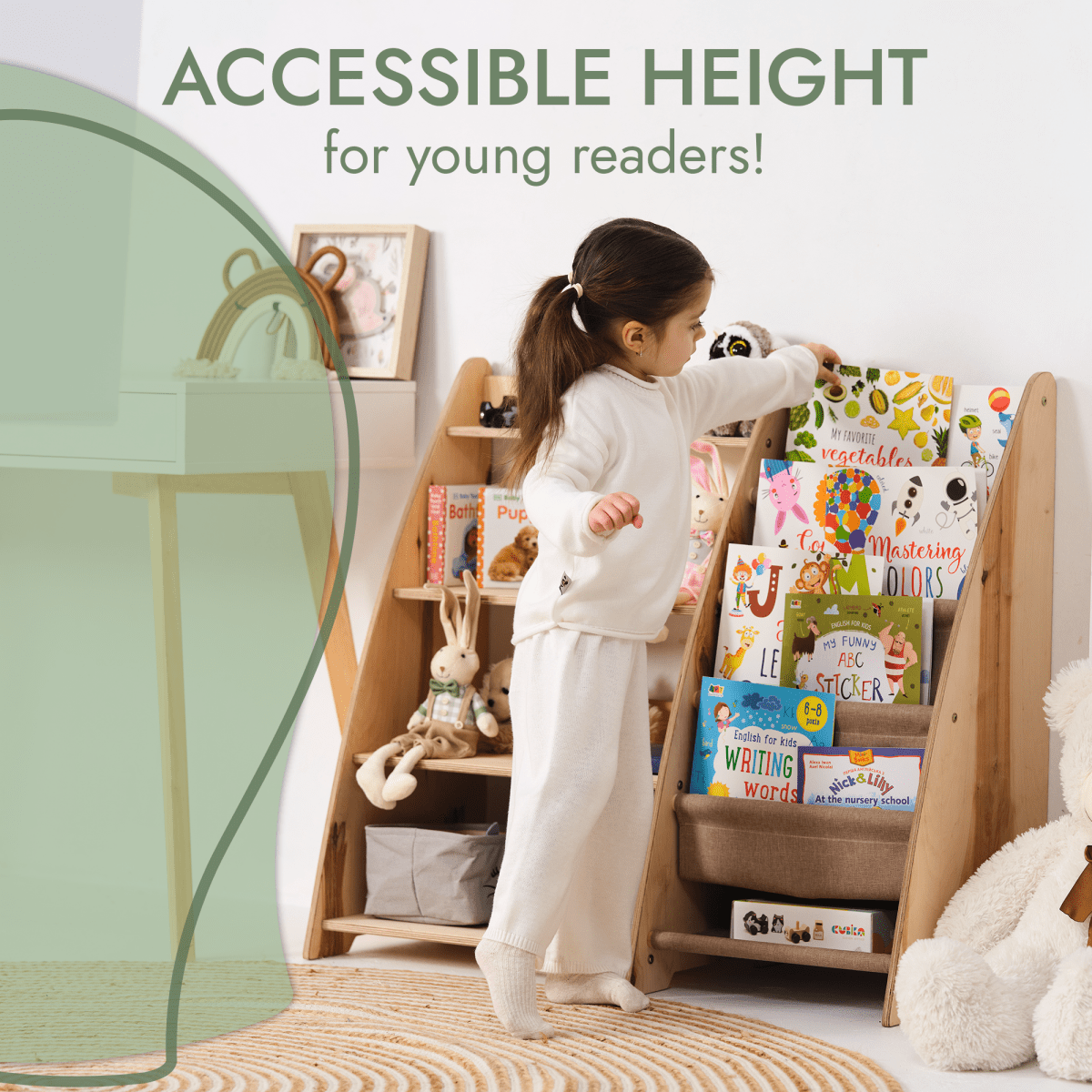 2in1 Montessori Shelf for Books and Toys - The Baby Penguin