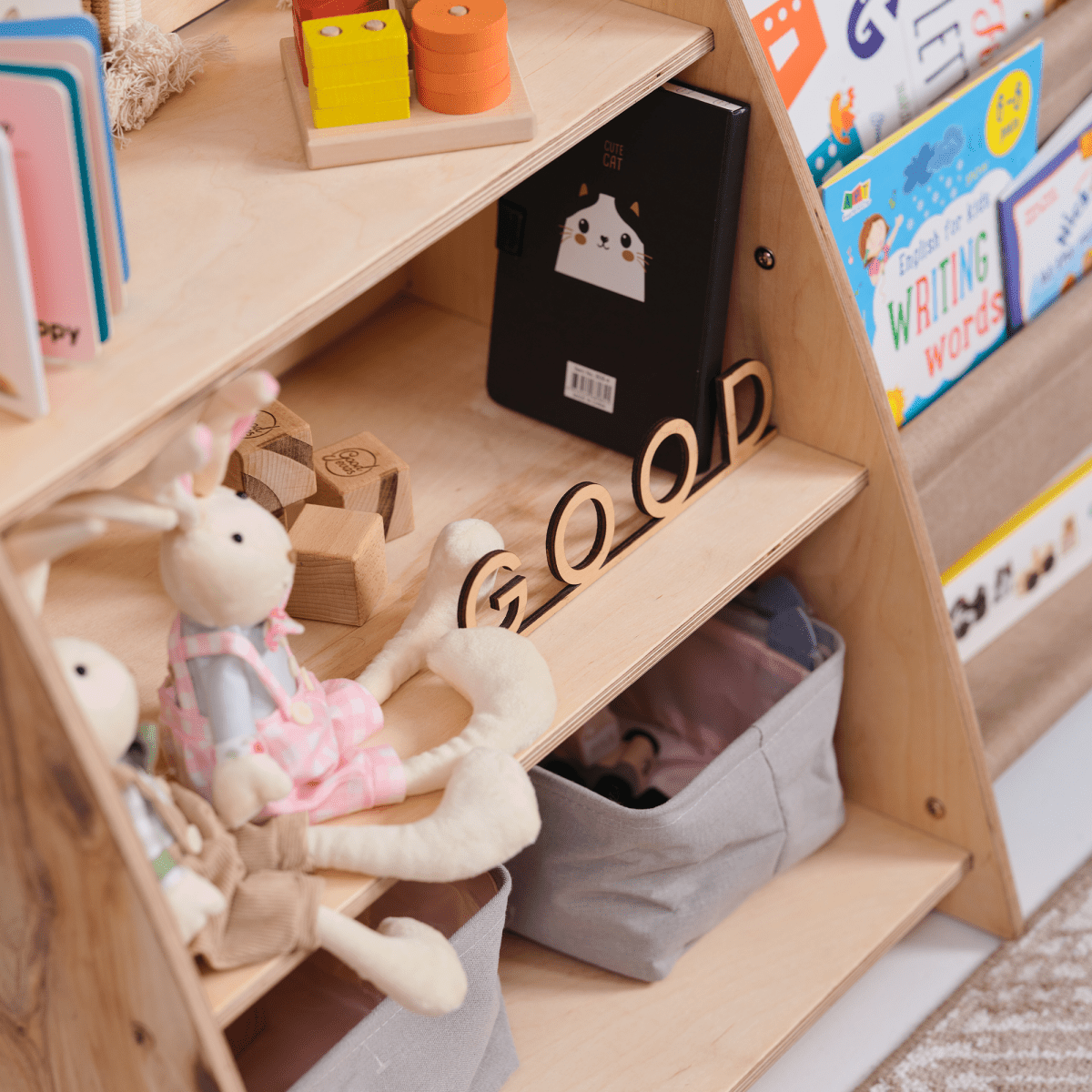 2in1 Montessori Shelf for Books and Toys - The Baby Penguin