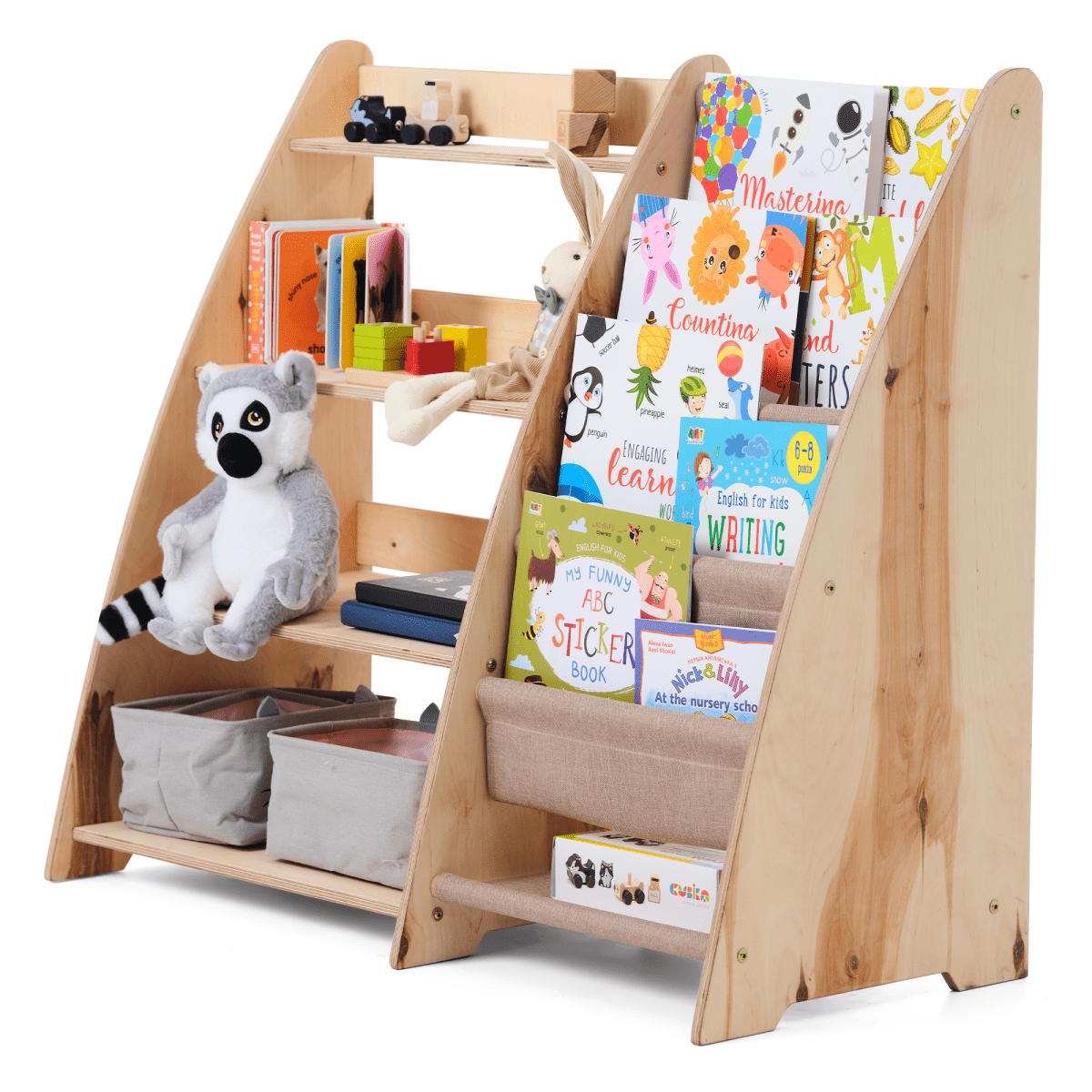 2in1 Montessori Shelf for Books and Toys - The Baby Penguin