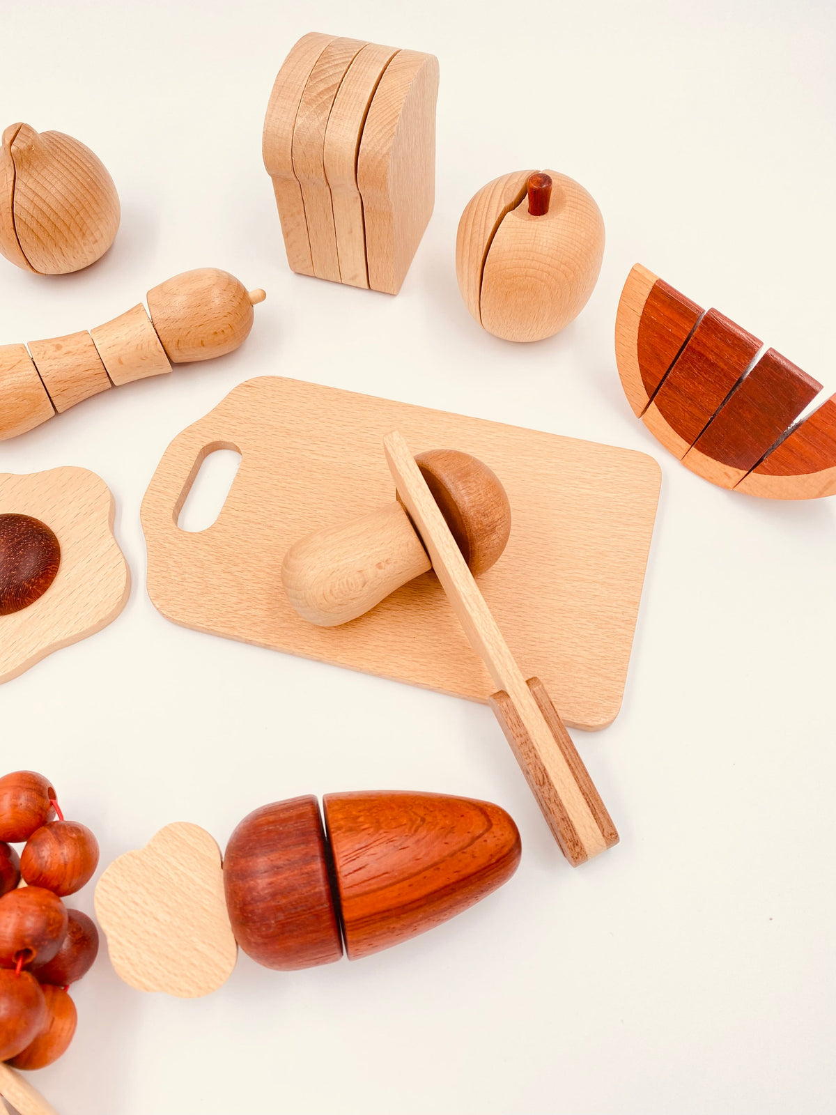 30-Piece Wooden Fruit & Vegetable Cutting Playset by Green Elephant Home and Toys – alternate view 3