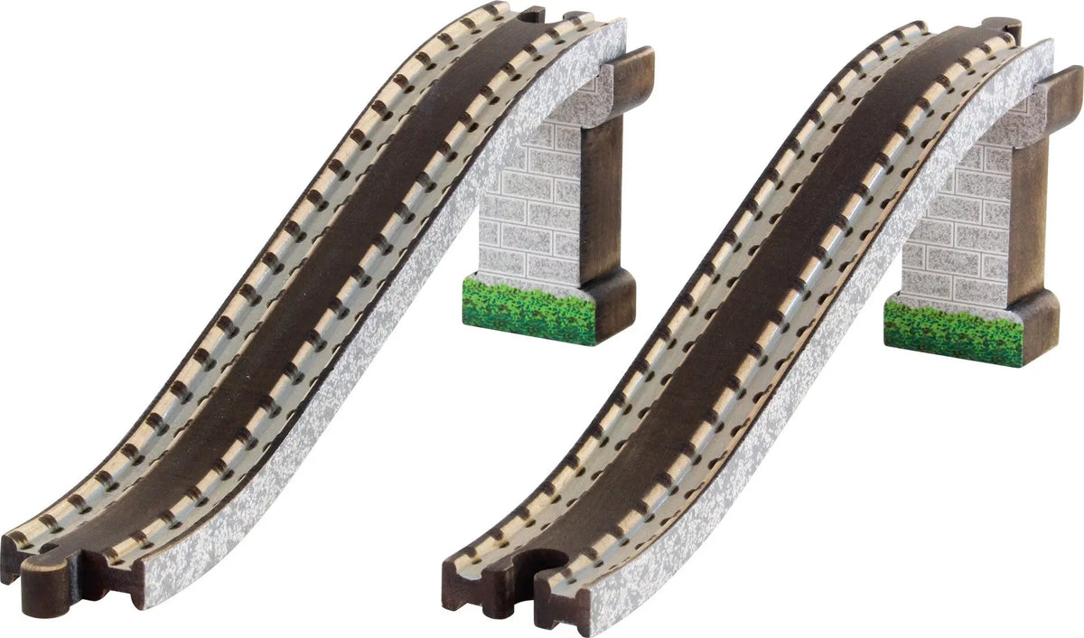 4 Piece Bridge Set for Wooden Railway Layout | USA NameTrains Maple Landmark