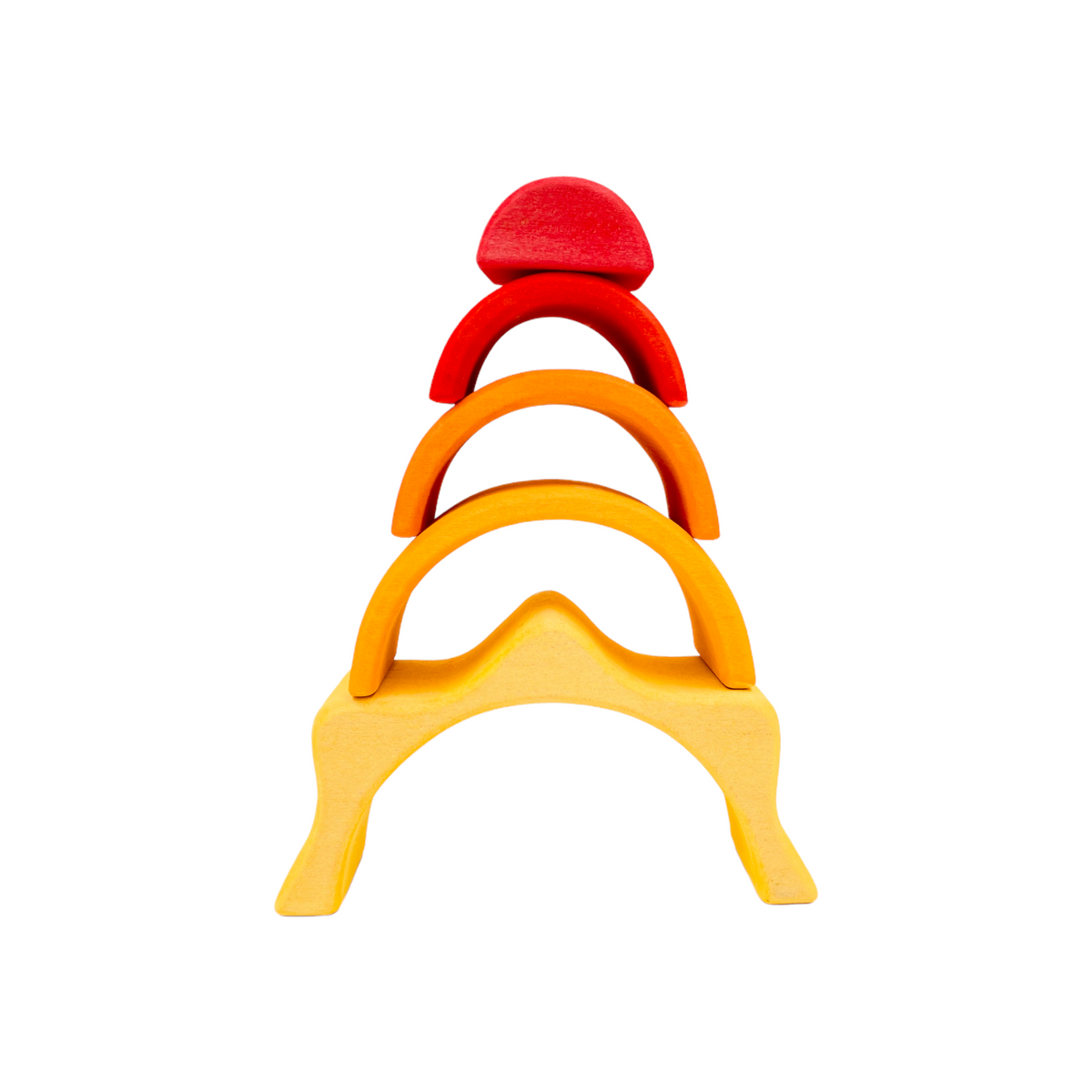5-Piece Stained Mini Wooden Sun Rainbow Stacker by Green Elephant Home and Toys – alternate view 7