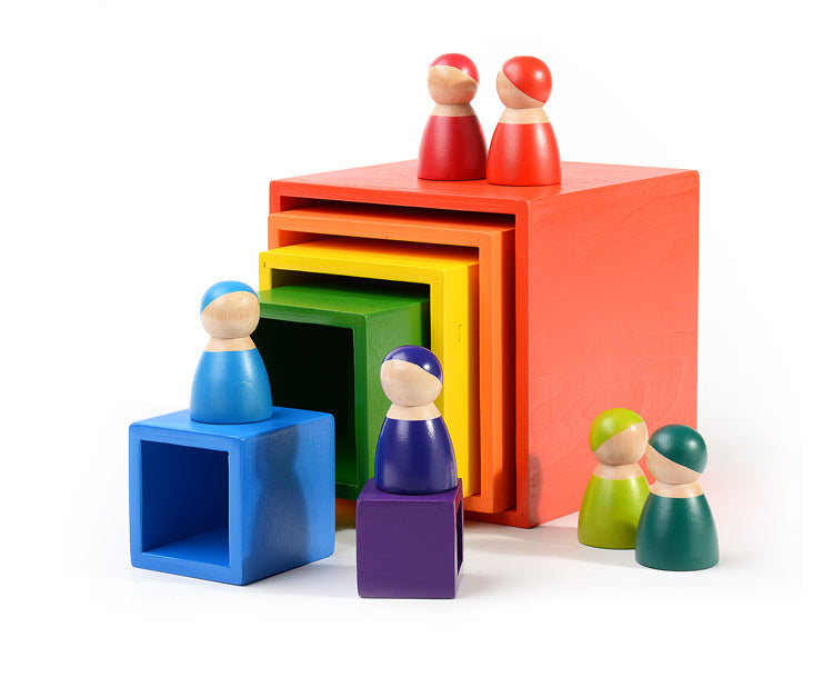 Green Elephant 6-Piece Primary Wooden Nesting Box Set – product view