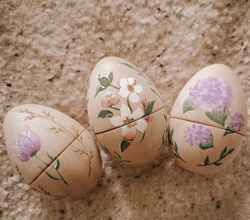 6-Piece Magnetic Natural Wooden Egg Set – product image 2