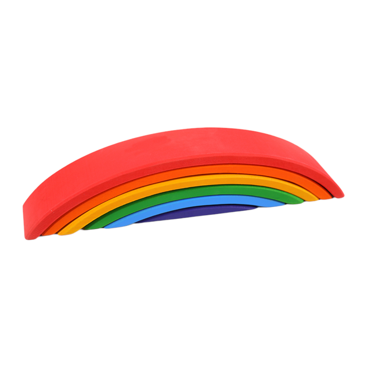 Green Elephant 6-Piece Primary Wooden Rainbow Bridge Set