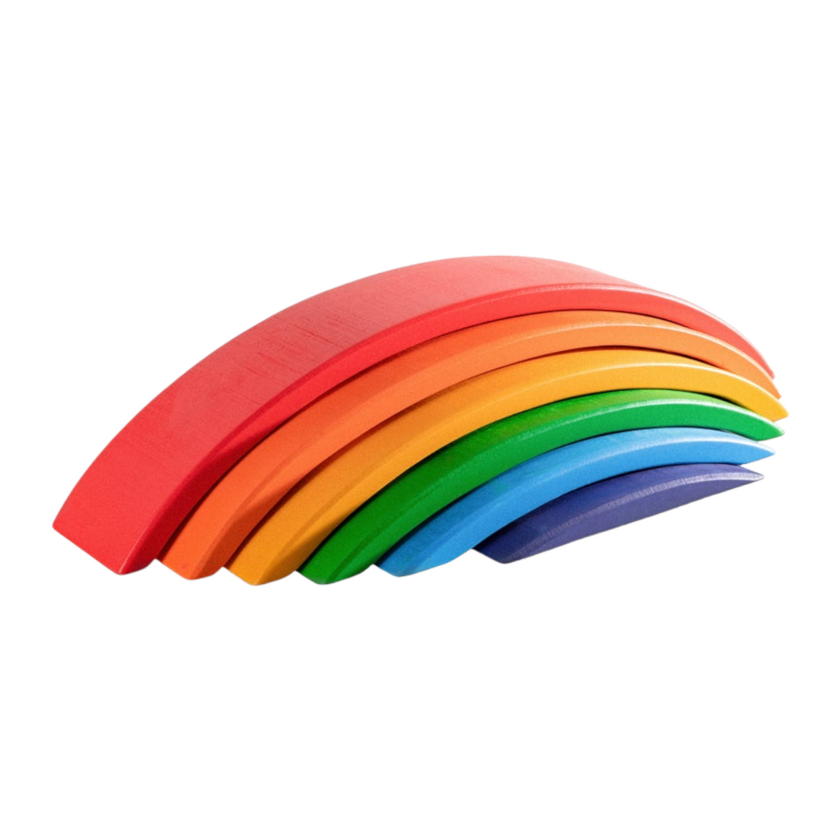 Green Elephant 6-Piece Primary Wooden Rainbow Bridge Set – product view