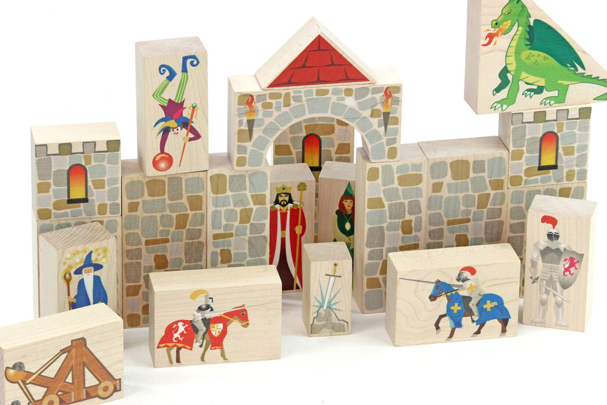 Castle Wooden Block Set | Made in the USA - The Baby Penguin - Blocks