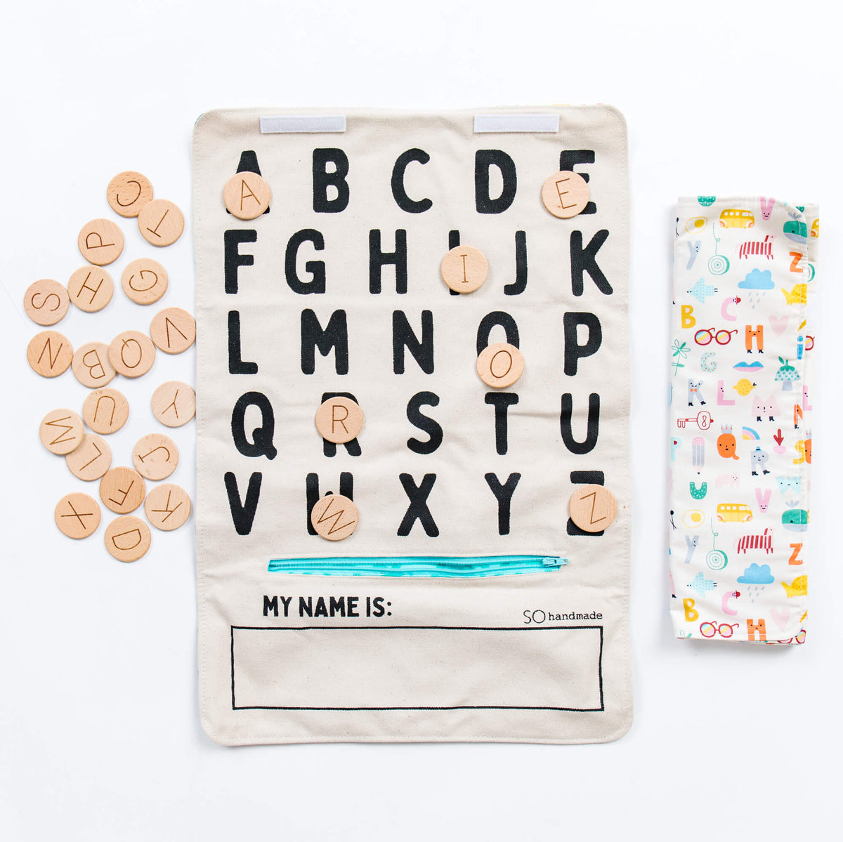 ABC Play Mat: The Fun, Portable Way to Learn Letters! by So Handmade Shop – product photo
