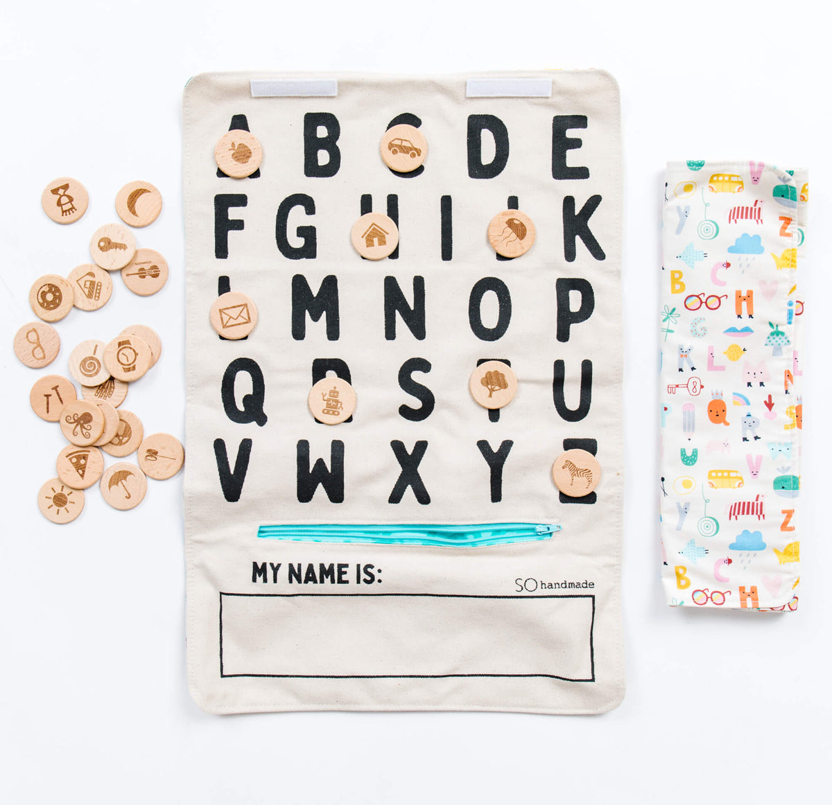 ABC Play Mat: The Fun, Portable Way to Learn Letters! by So Handmade Shop – additional product view