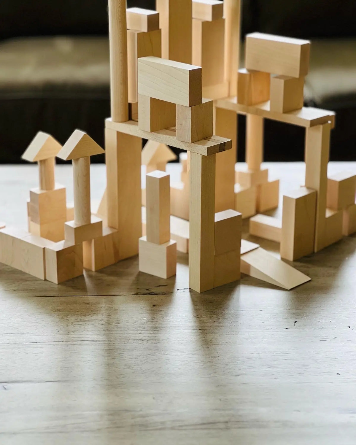 Advanced Builder Wooden Blocks Set - 78 pieces