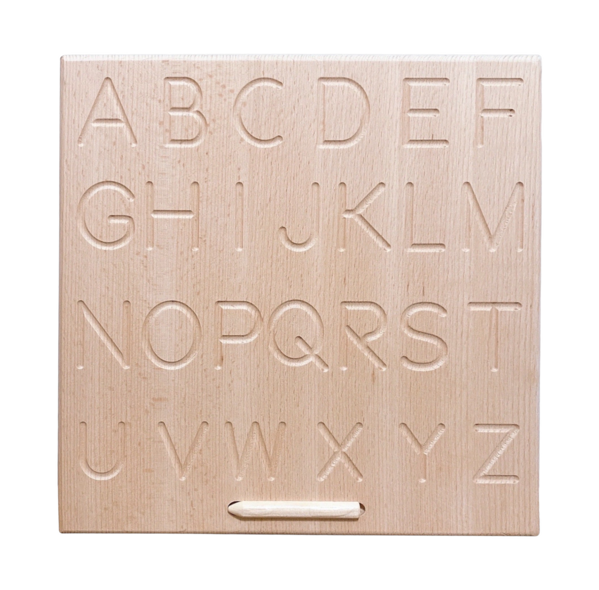 Reversible Wooden Alphabet Tracing Board by Green Elephant Home and Toys