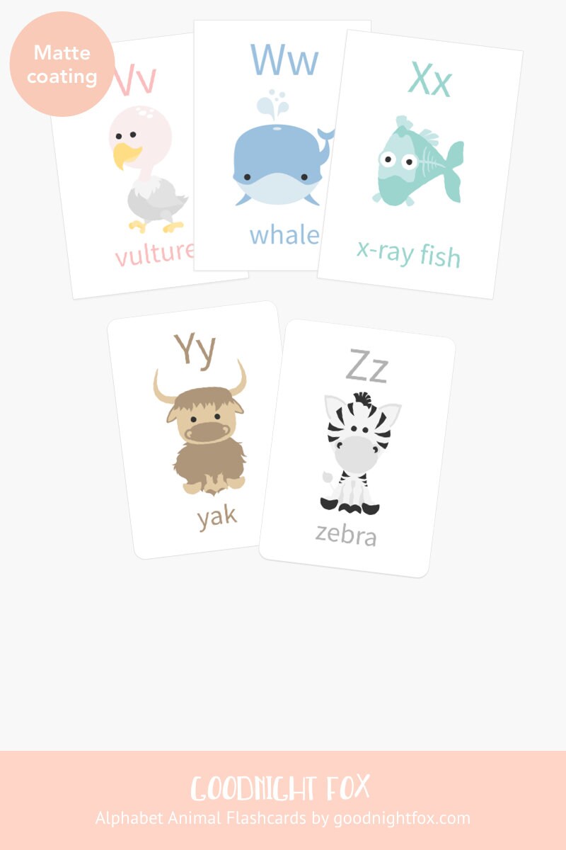 Animal Alphabet Flashcards – A to Z Learning Cards for Toddlers and Preschoolers - The Baby Penguin