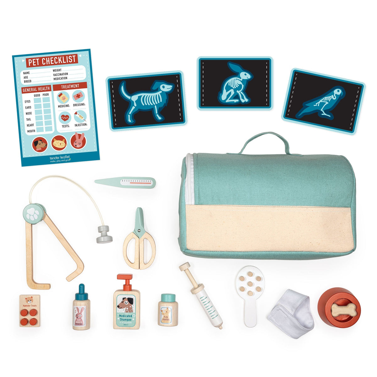 Tender Leaf Animal Rescue Vet Case Pretend Play Set