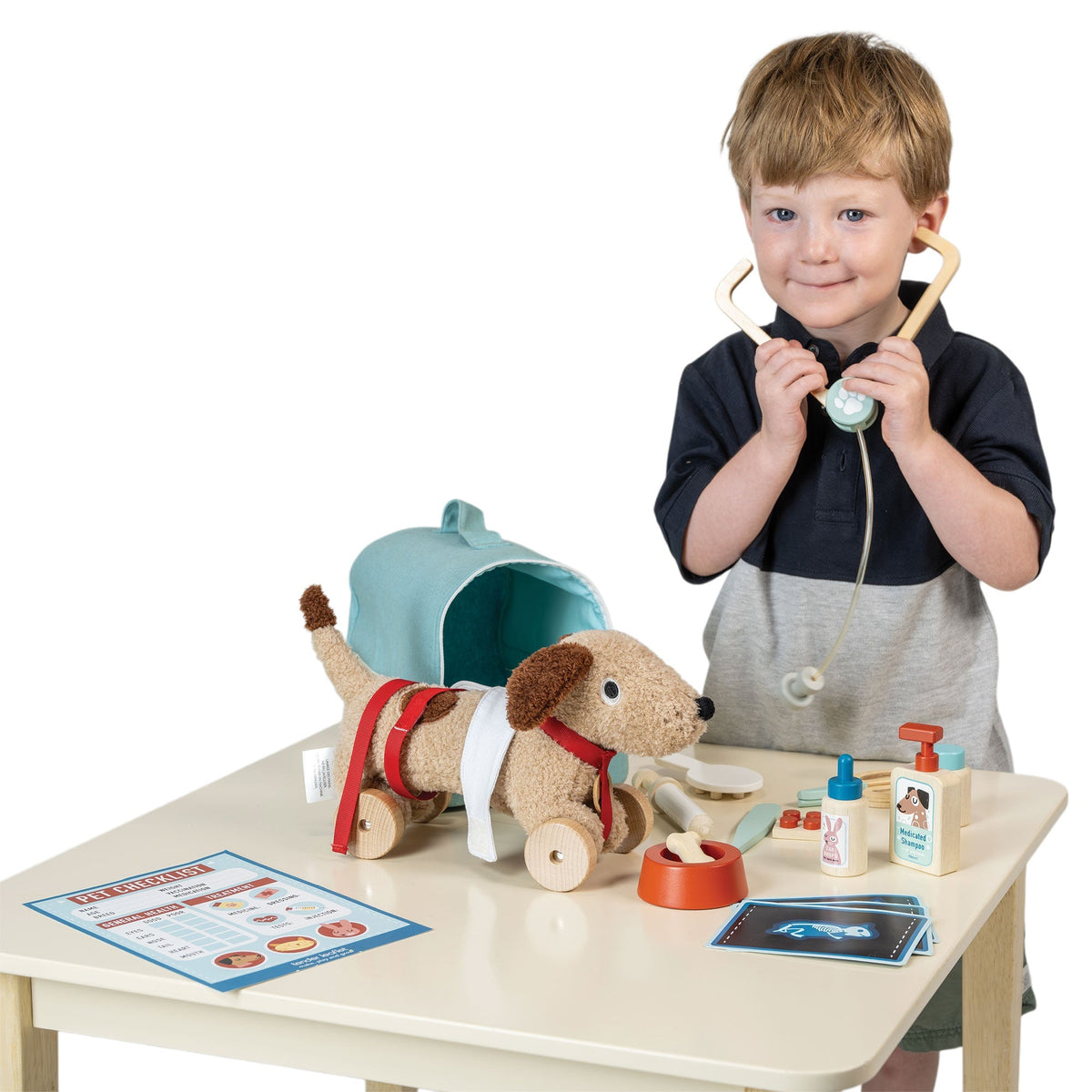 Tender Leaf Animal Rescue Vet Case Pretend Play Set