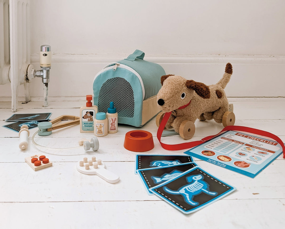 Tender Leaf Animal Rescue Vet Case Pretend Play Set