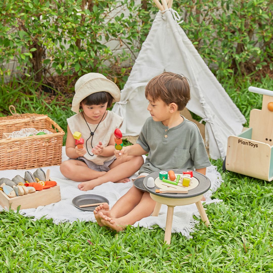 PlanToys Wooden BBQ Pretend Play Set