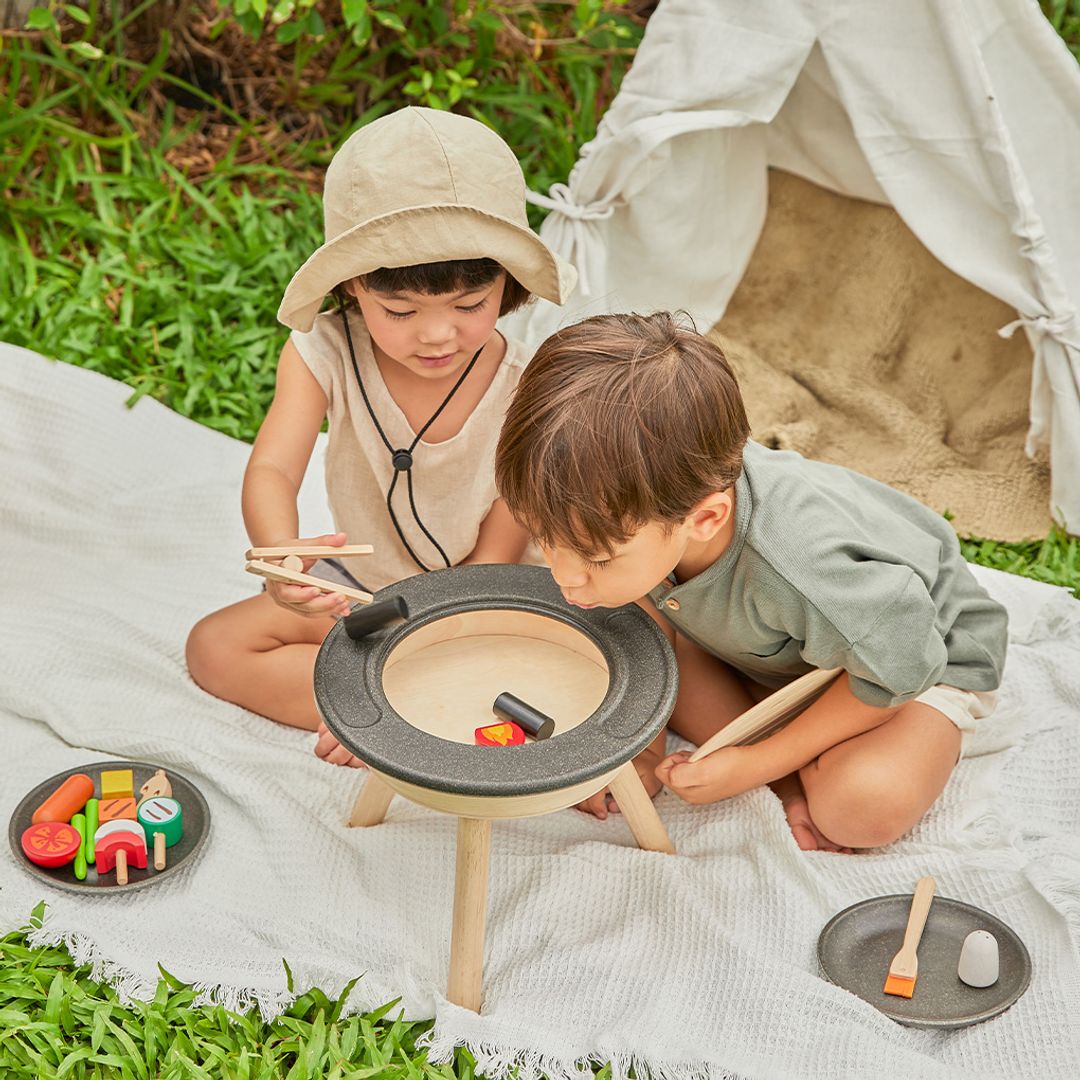PlanToys Wooden BBQ Pretend Play Set
