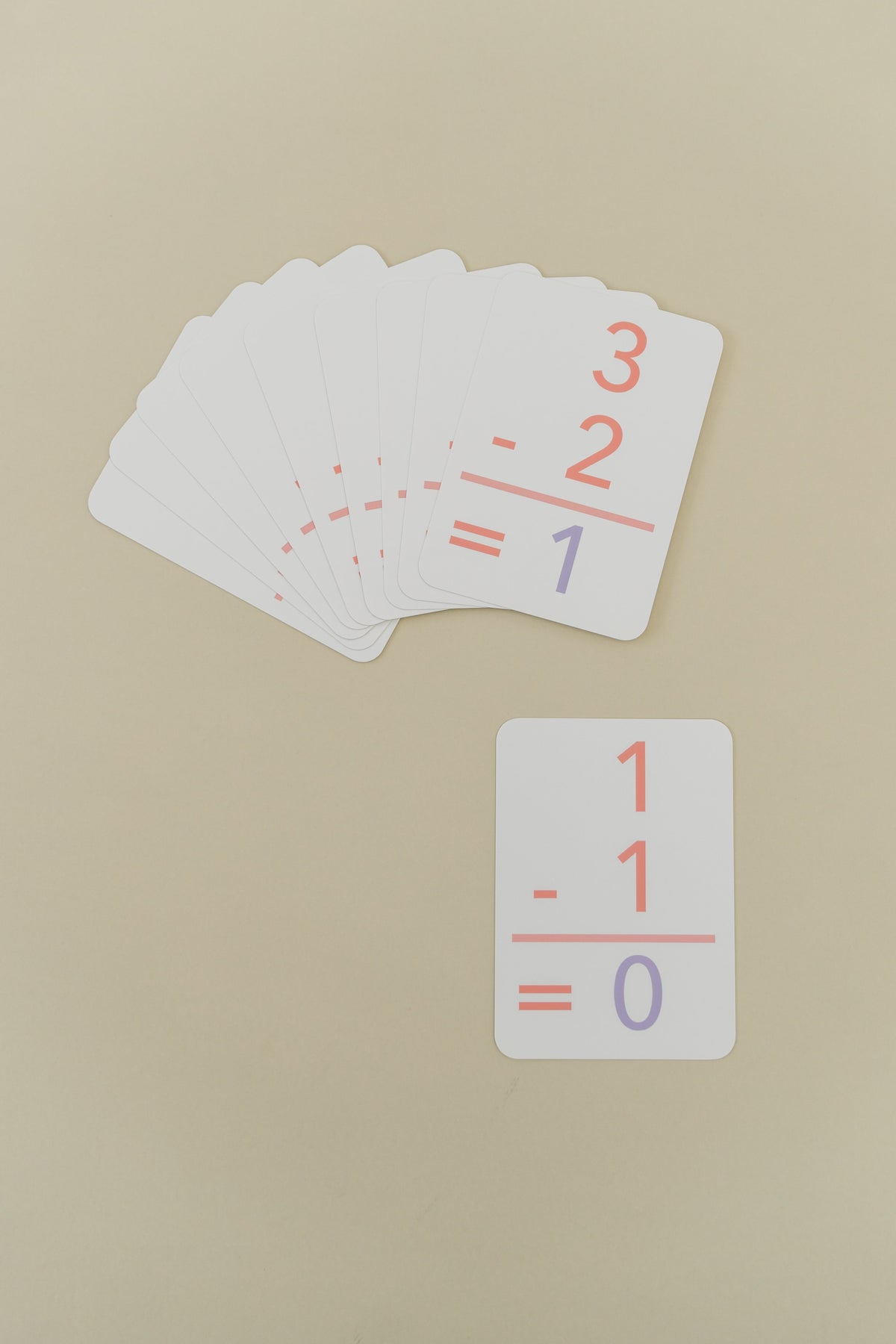 Basic Subtraction Flashcards - The Baby Penguin