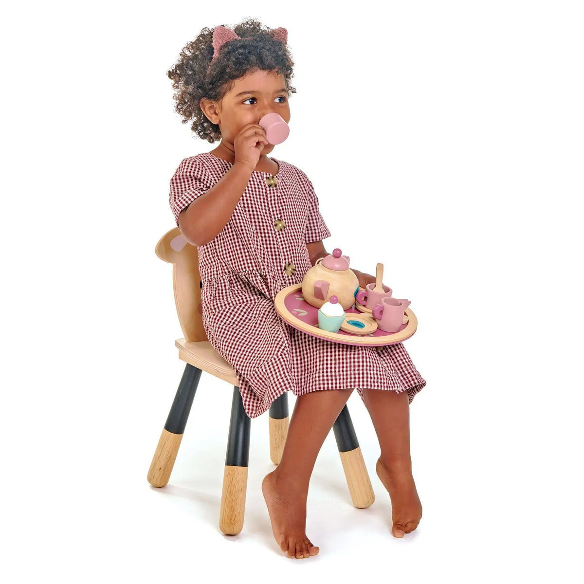 Tender Leaf Birdie Wooden Tea Set with Tray