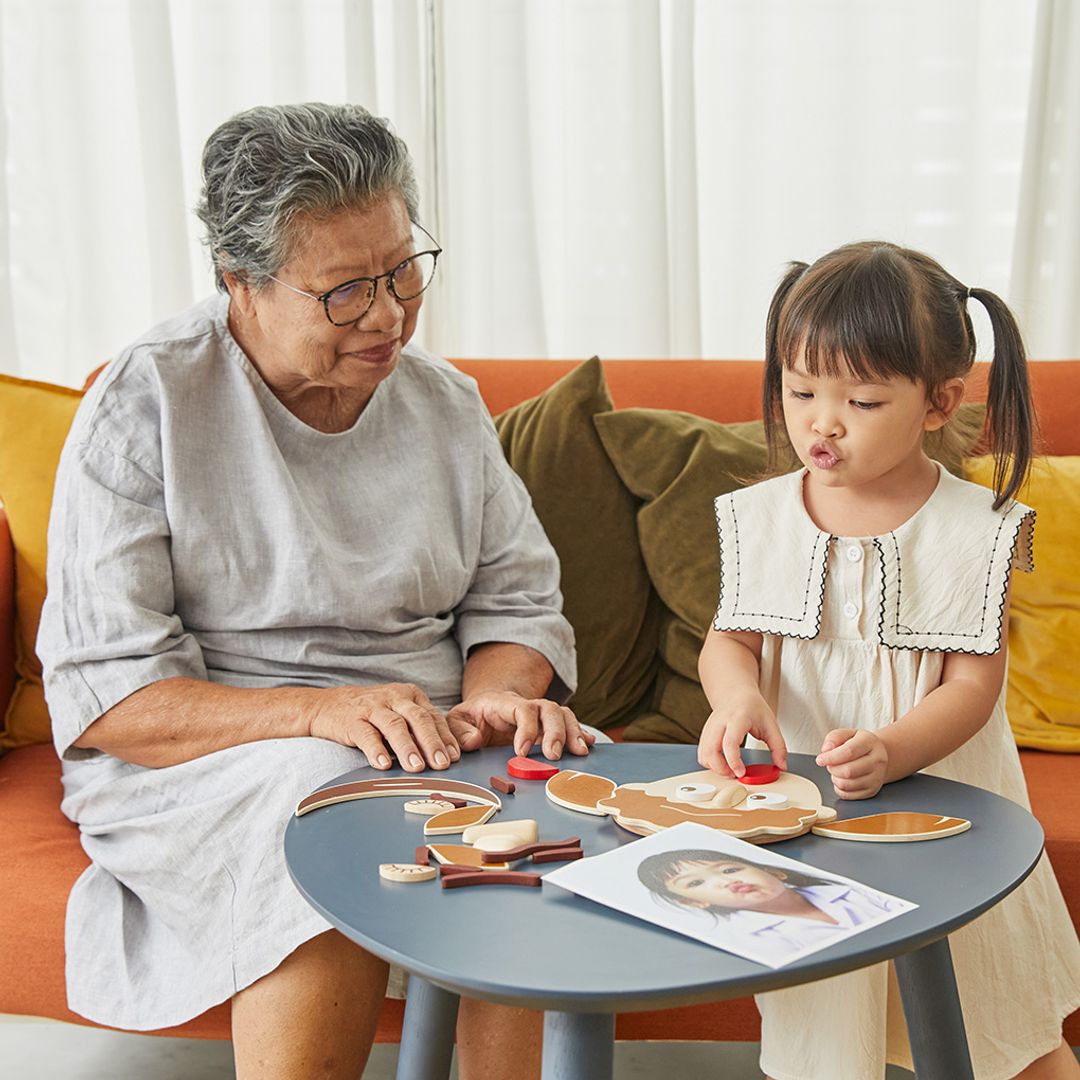 PlanToys Build a Face Wooden Emotion Play Set