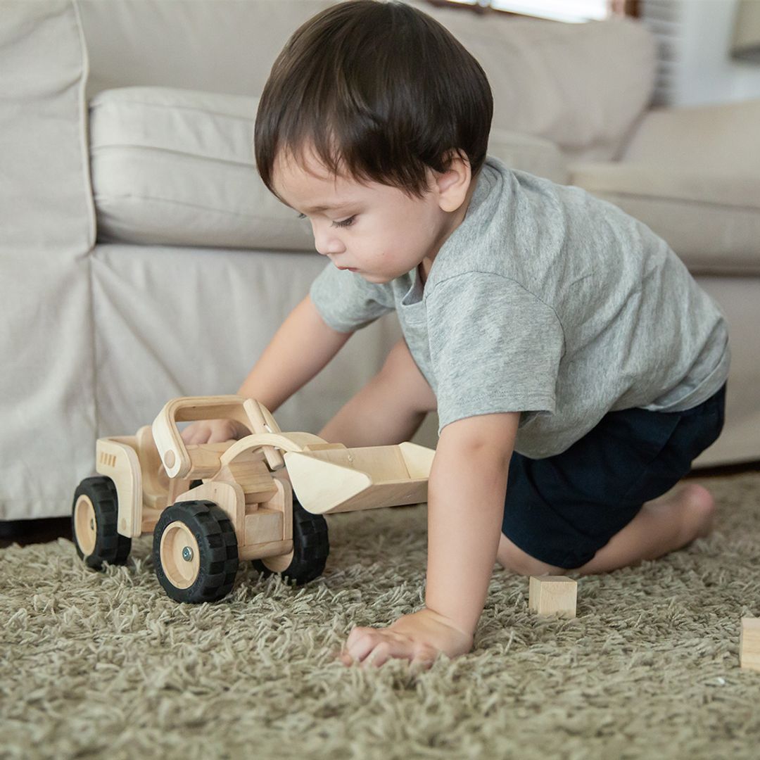 PlanToys Wooden Bulldozer Construction Toy