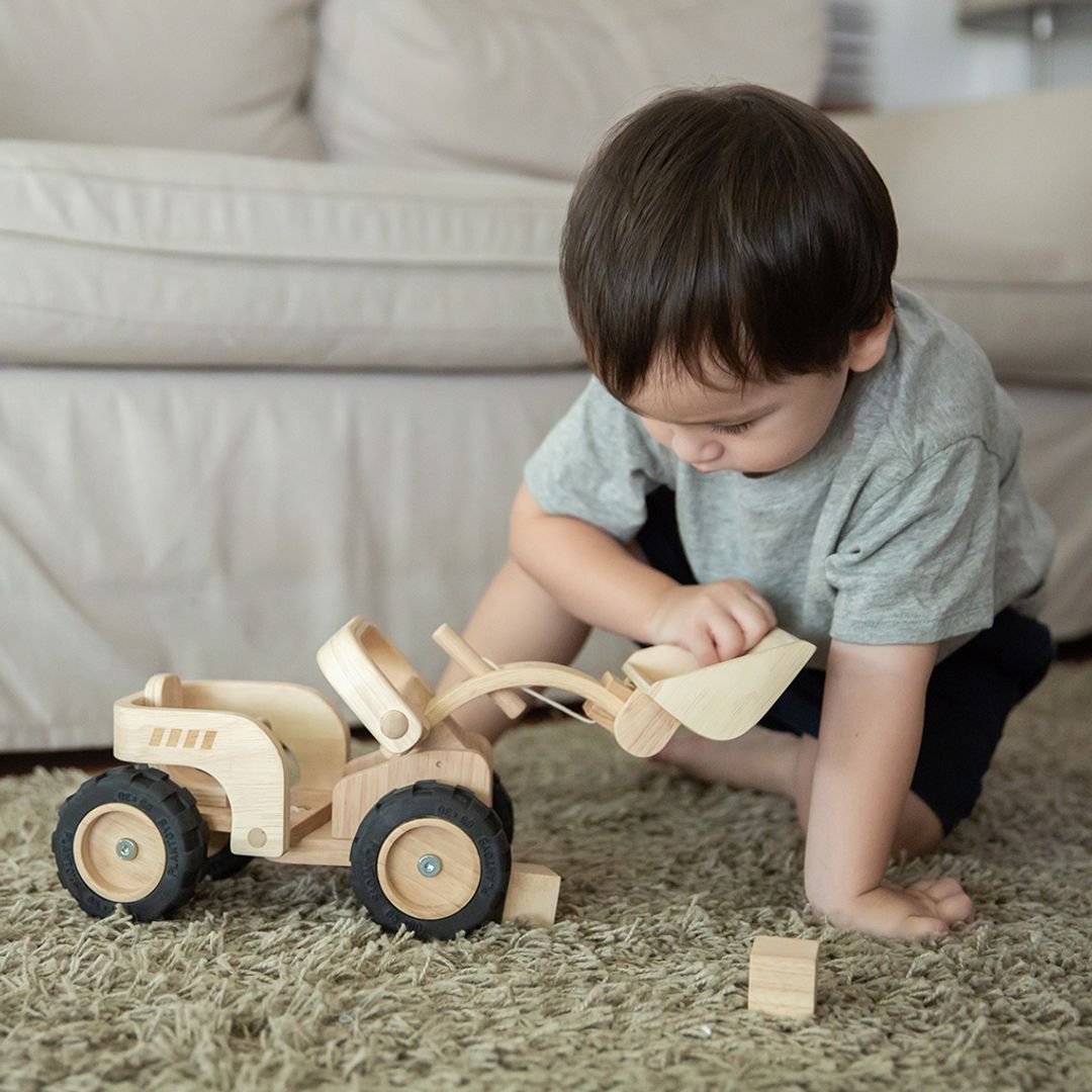PlanToys Wooden Bulldozer Construction Toy
