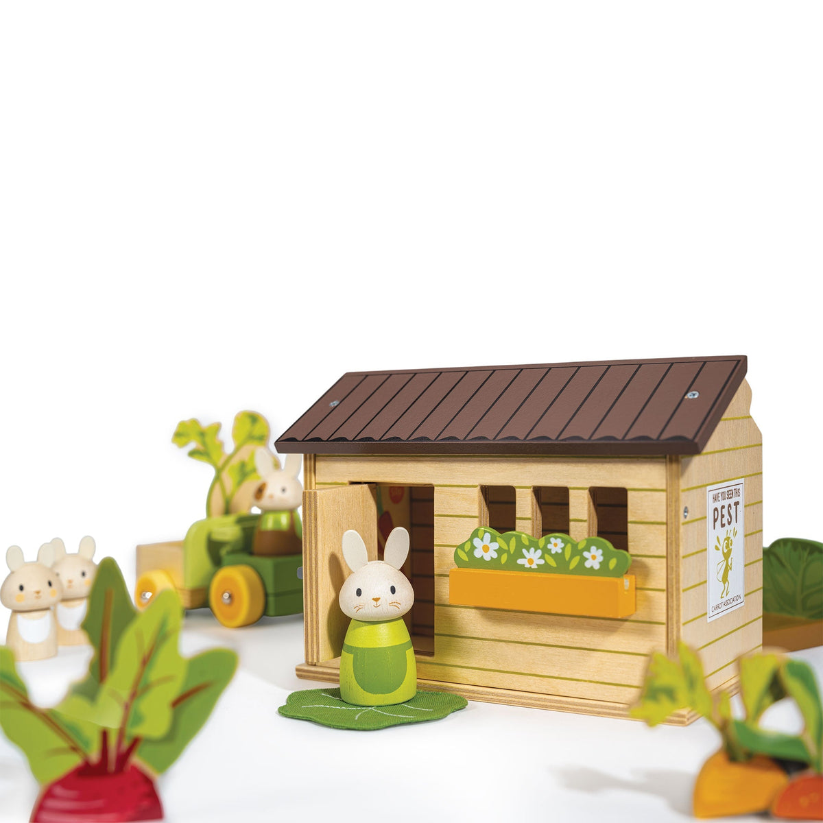 Tender Leaf Bunny's Carrot Patch Wooden Play Set