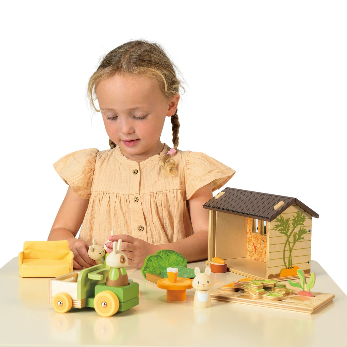 Tender Leaf Bunny's Carrot Patch Wooden Play Set