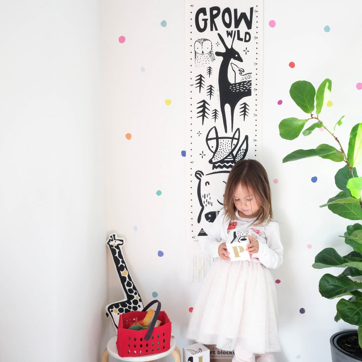 Canvas Growth Chart - Woodland - The Baby Penguin