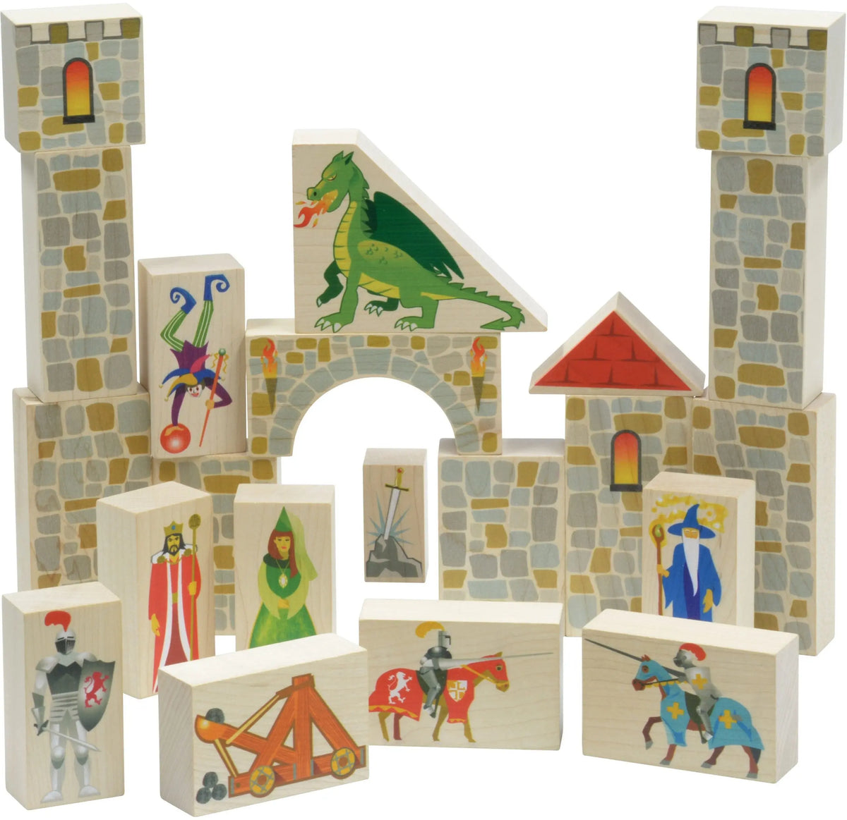 Castle Wooden Block Set | Made in the USA Maple Landmark