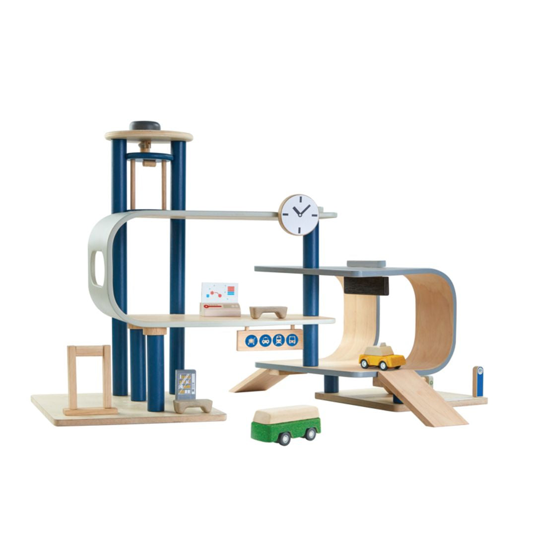 PlanToys Central Station Wooden Transportation Playset