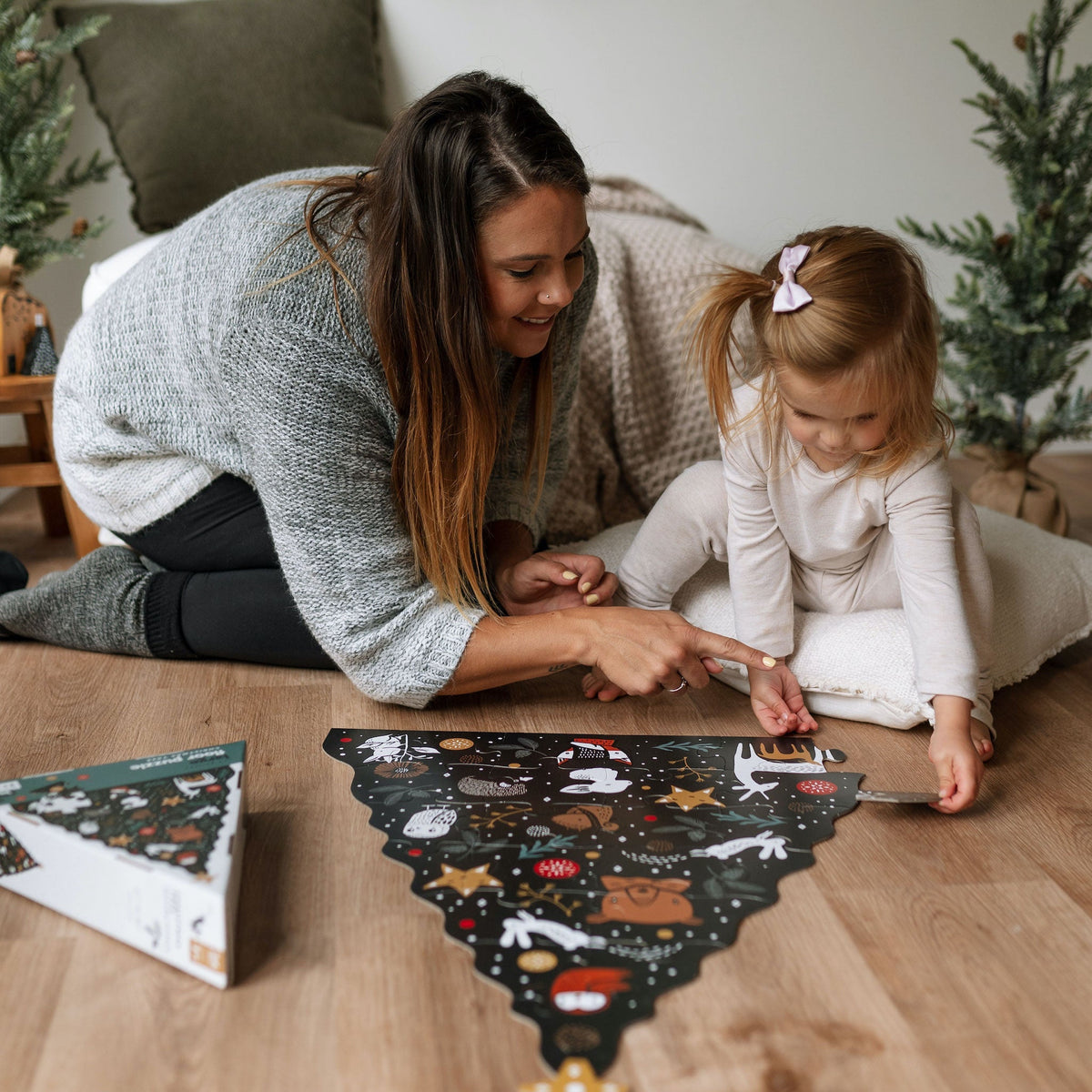 Christmas Tree Floor Puzzle - The Baby Penguin