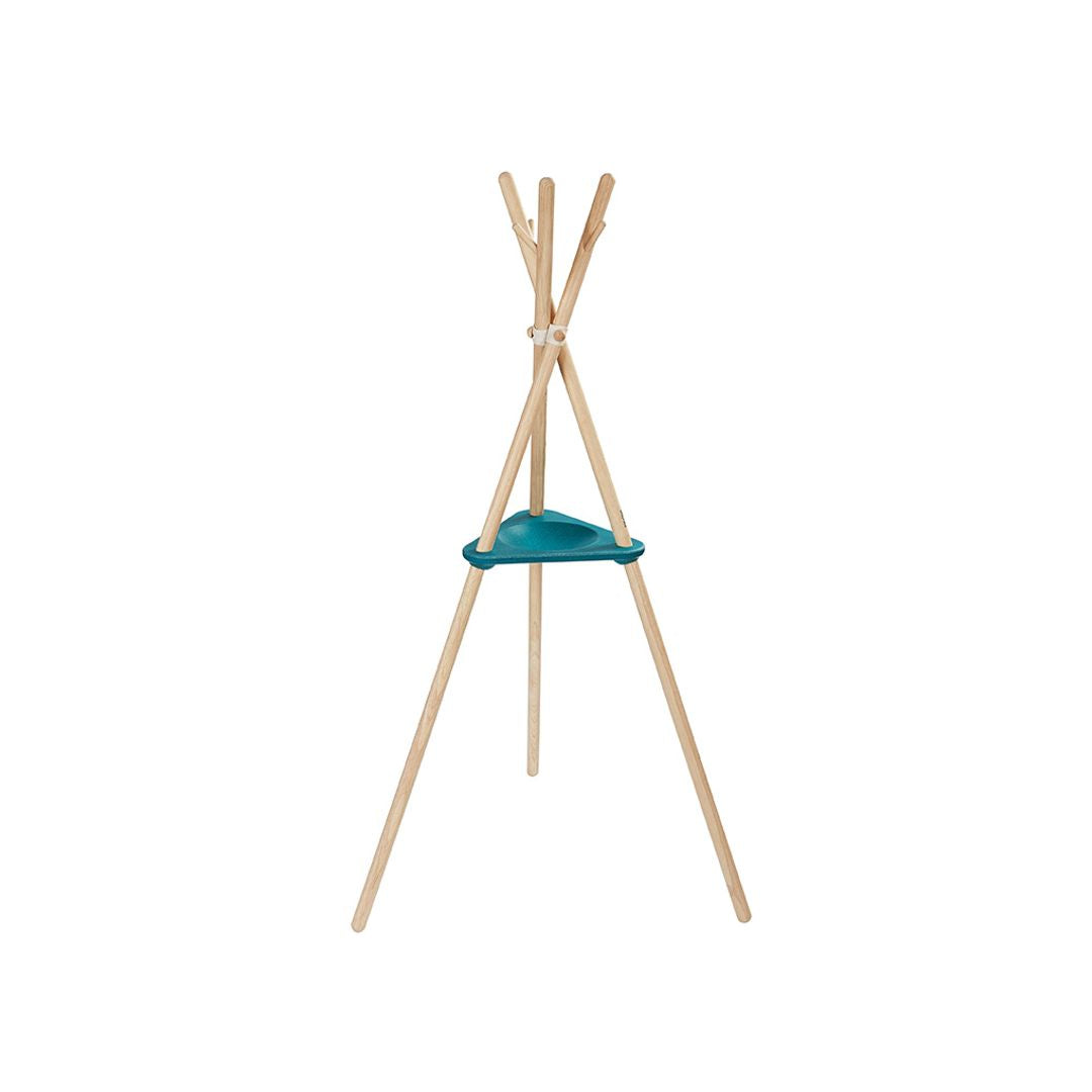 PlanToys Kids Wooden Coat Rack with Storage
