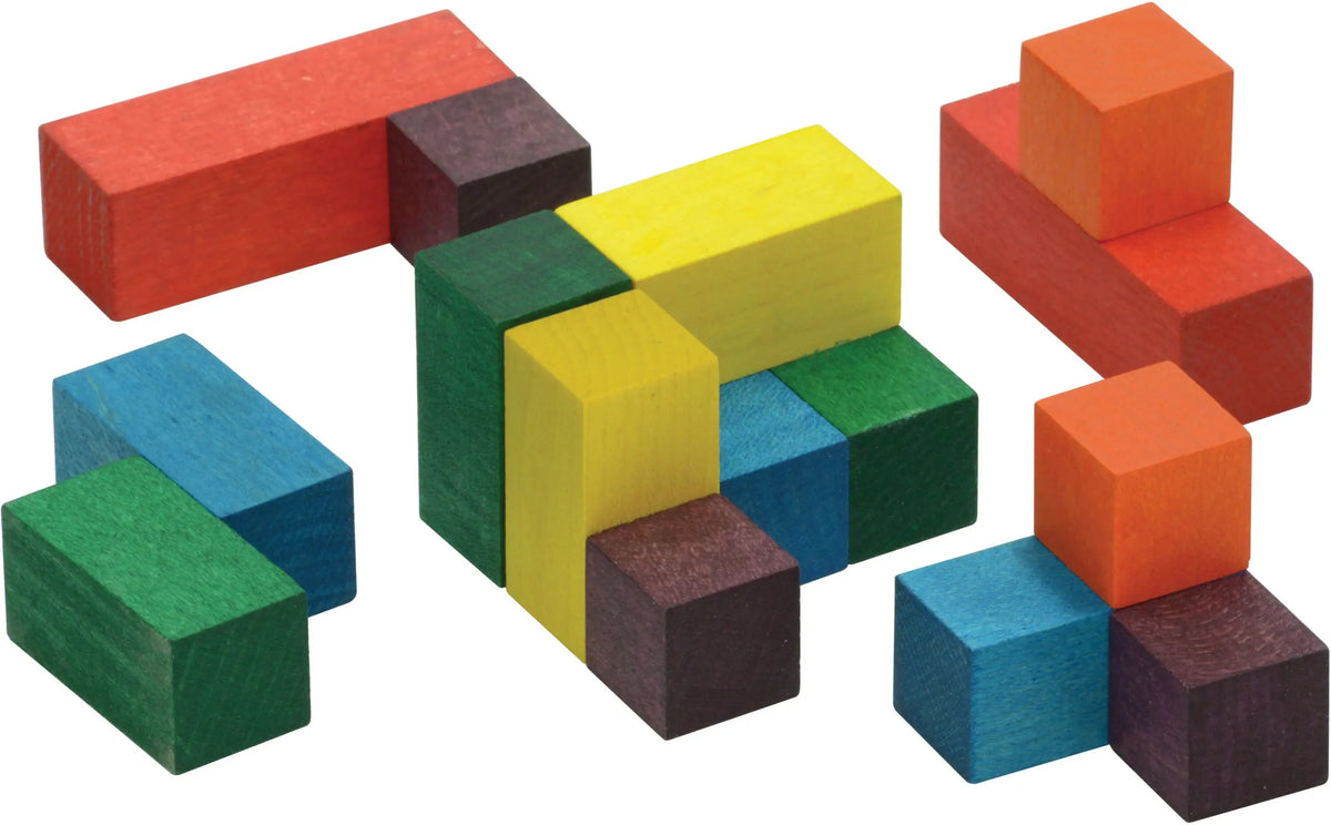 Color Soma Cube | Made in USA | Wooden Board Games