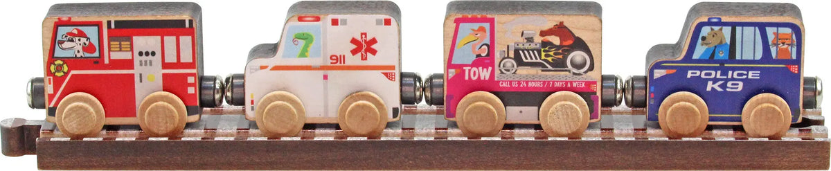 Community Train Car Set - Made in USA | NameTrain Maple Landmark