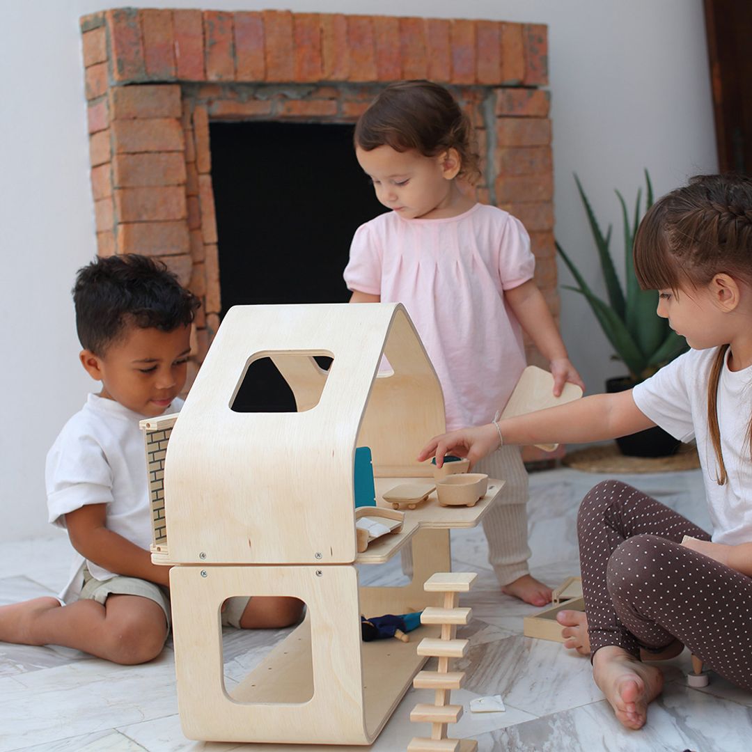 PlanToys Contemporary Wooden Dollhouse with Furniture