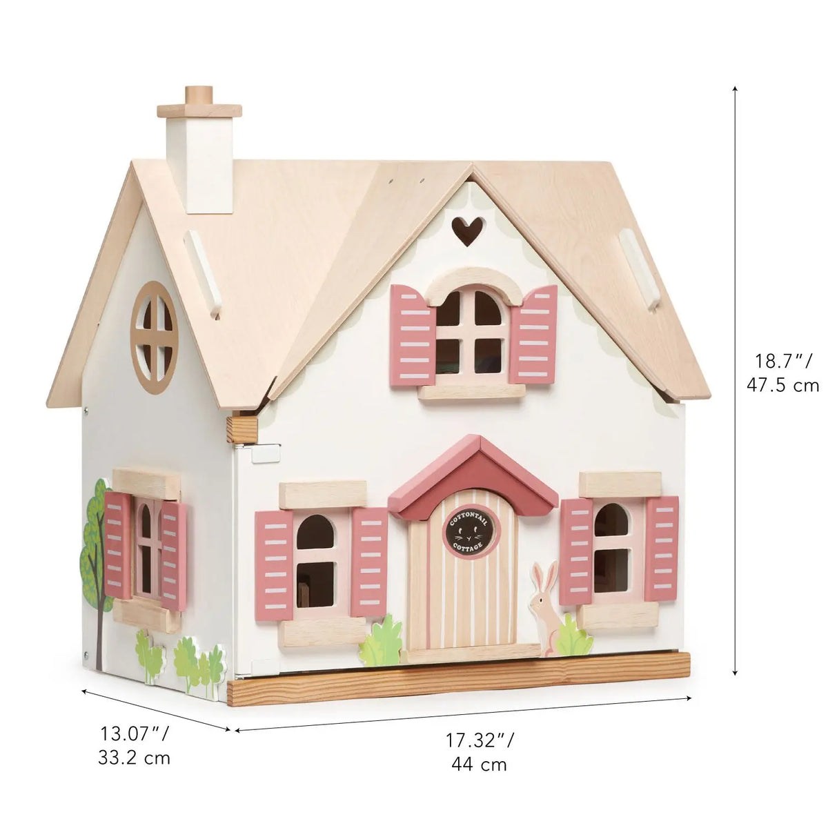 Tender Leaf Cottontail Cottage Wooden Dollhouse with Furniture