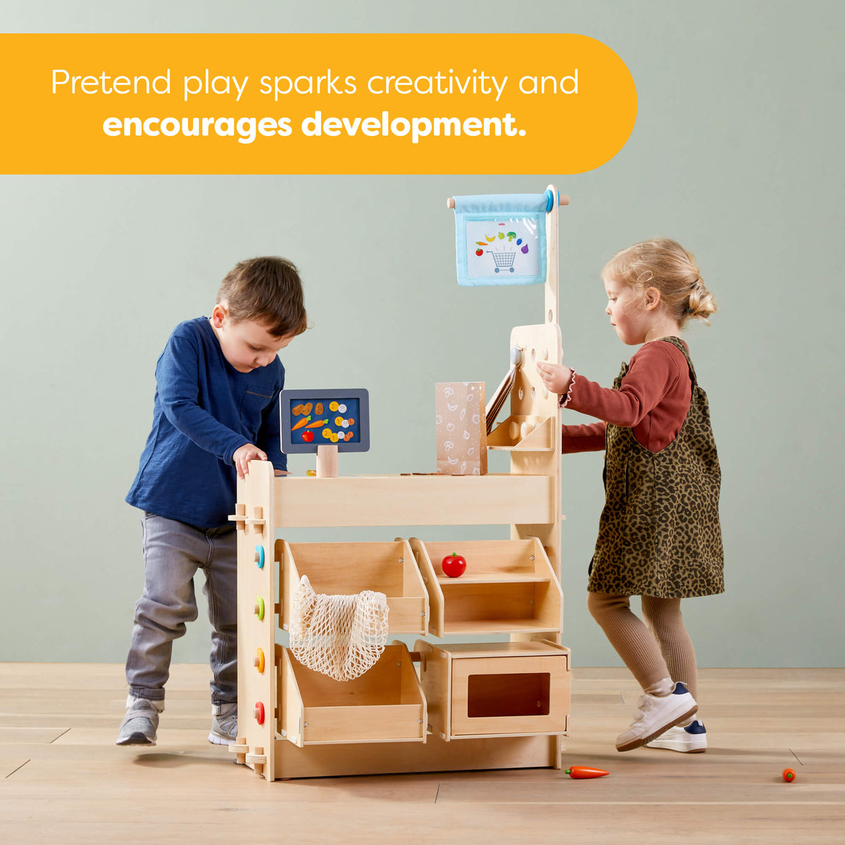 Creative Play 3 in 1 – Play Kitchen, Store & Workshop - The Baby Penguin