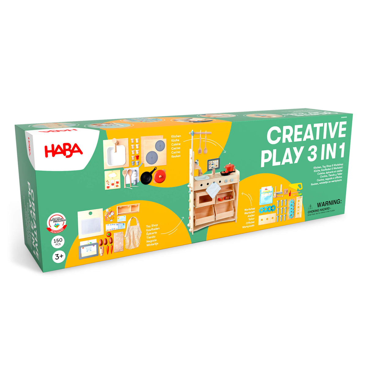Creative Play 3 in 1 – Play Kitchen, Store & Workshop - The Baby Penguin